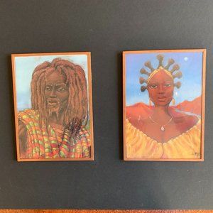 Artwork by Carlos Spivey "Oshun" &" One With Jah"